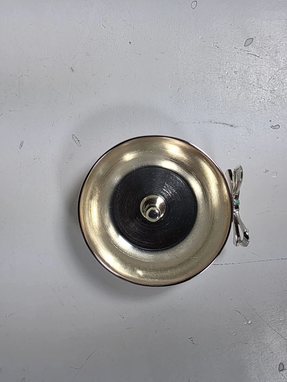 Kate Spade Silver Tone Jewelry Ring Holder with Teal Bow Accent